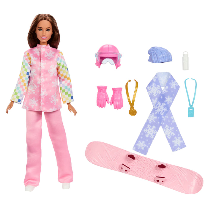 Barbie Deluxe Lumilautailija nukke