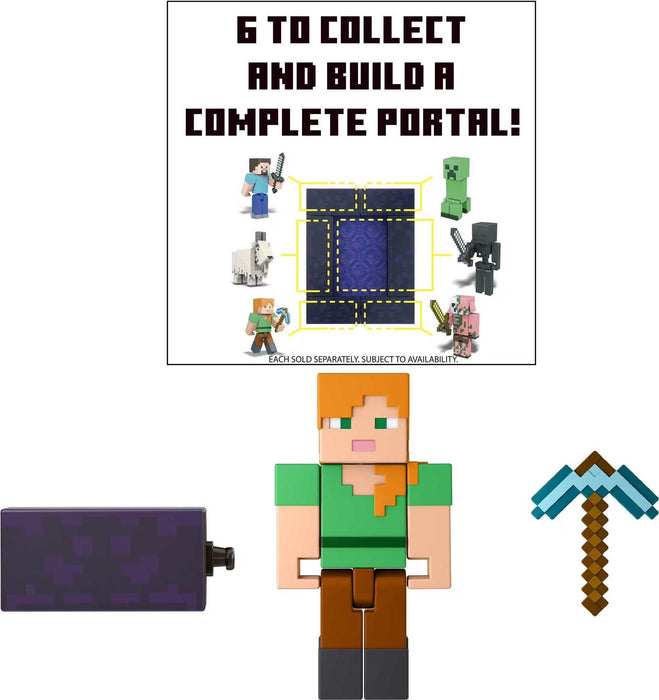Minecraft Build-A-Portal Alex -figuuri