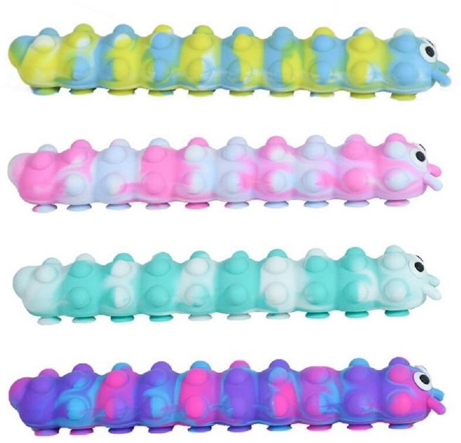 Fidget Pop-it lelu toukka imukupeilla 1kpl