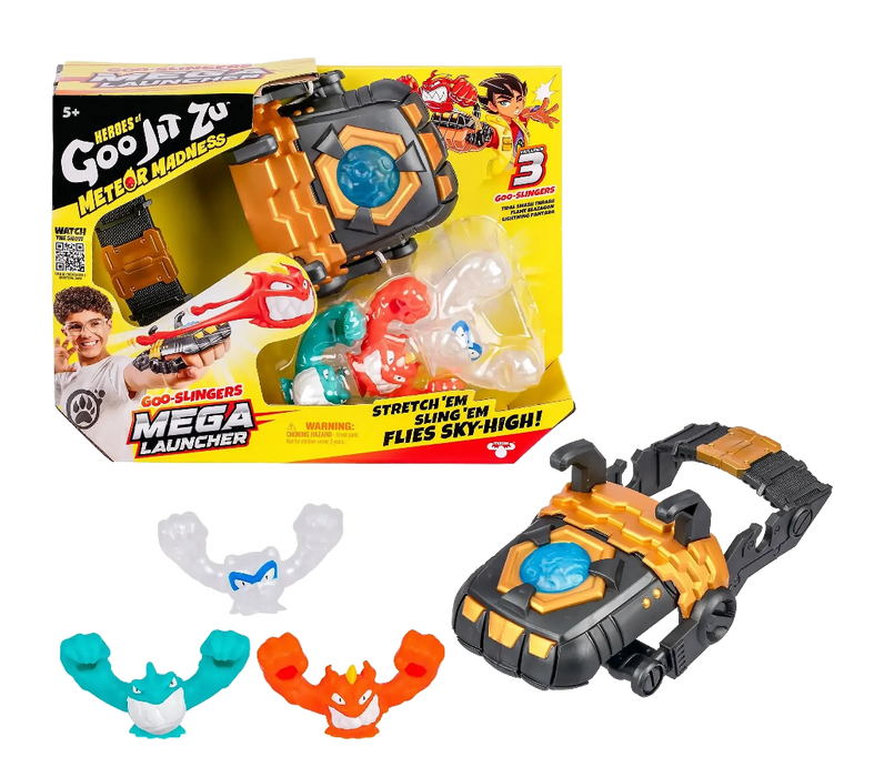 Goo Jit Zu Meteor Madness Mega Launcher -laukaisin ja hahmot