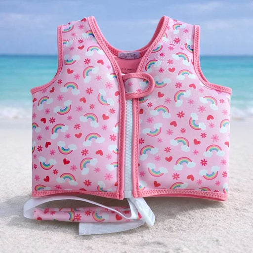 Lasten pinkki Uimaliivi sateenkaaret S, 11-15kg