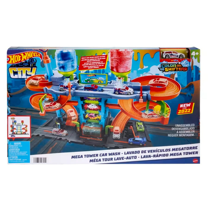 Hot Wheels City Mega Tower Car Wash auto leikkisetti