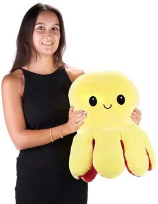 Käännettävä mieliala XL Mustekala pehmolelu 40cm