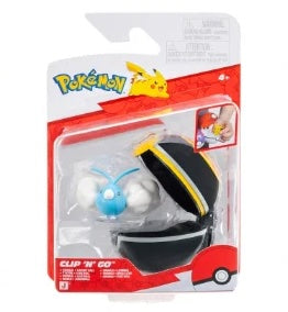 Pokemon Swablu figuuri ja Clip'n' Go - poke pallo