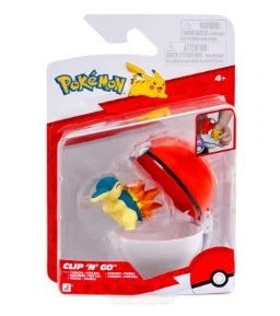 Pokemon Cyndaquil figuuri ja Clip'n' Go - poke pallo