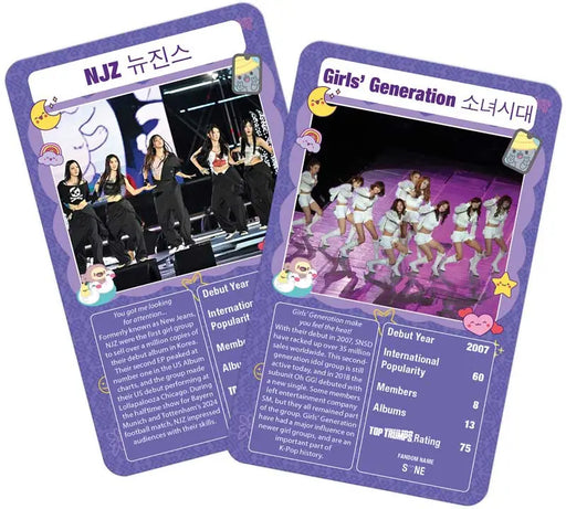 K-Pop Top Trumps Specials pelikortit