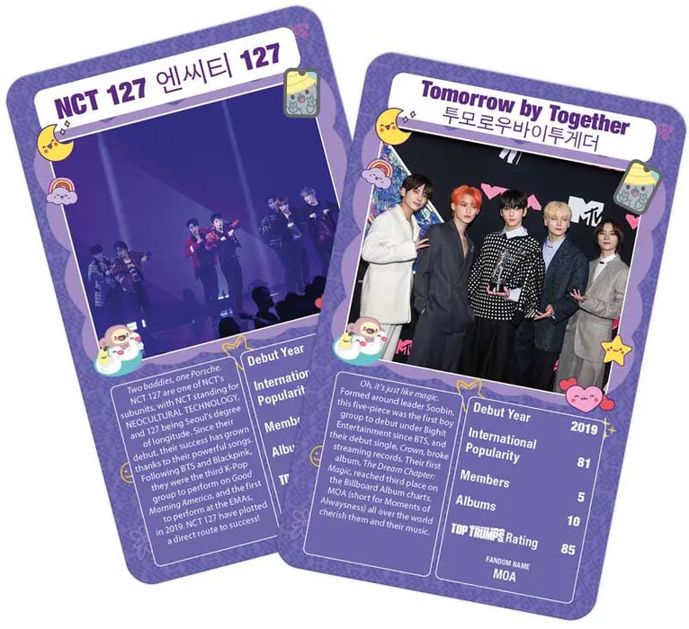 K-Pop Top Trumps Specials pelikortit