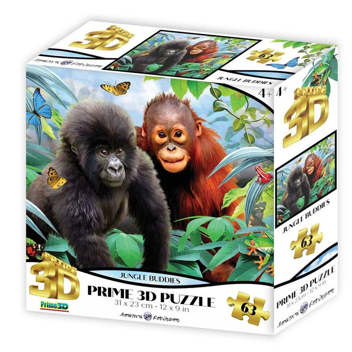 Kidicraft 3D palapeli Jungle Buddies - 63 palaa