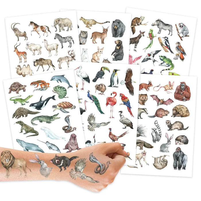 Lasten tatuointi kuvat 100kpl - Maailman eläimet