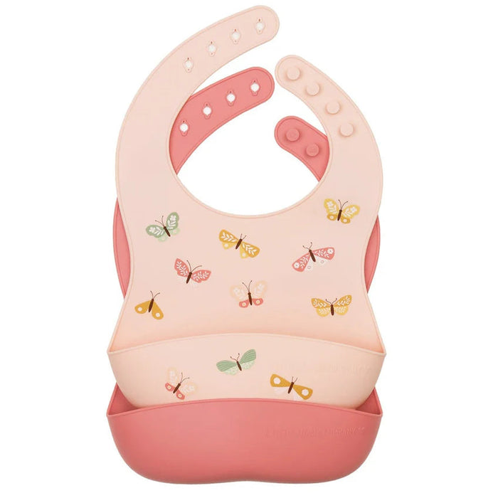A Little Lovely Company lasten Ruokalappu 2kpl - Perhoset