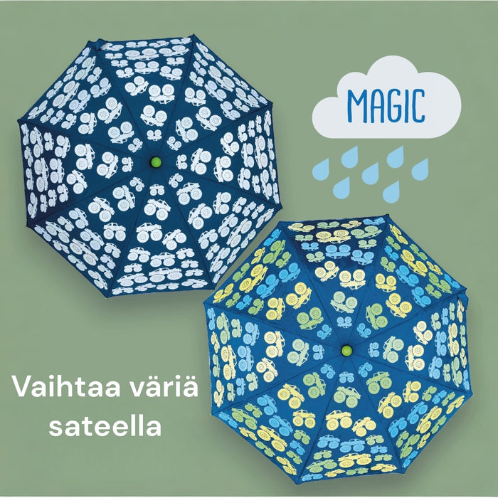 Lasten väriä vaihtava Magic Sateenvarjo - Monsteriauto