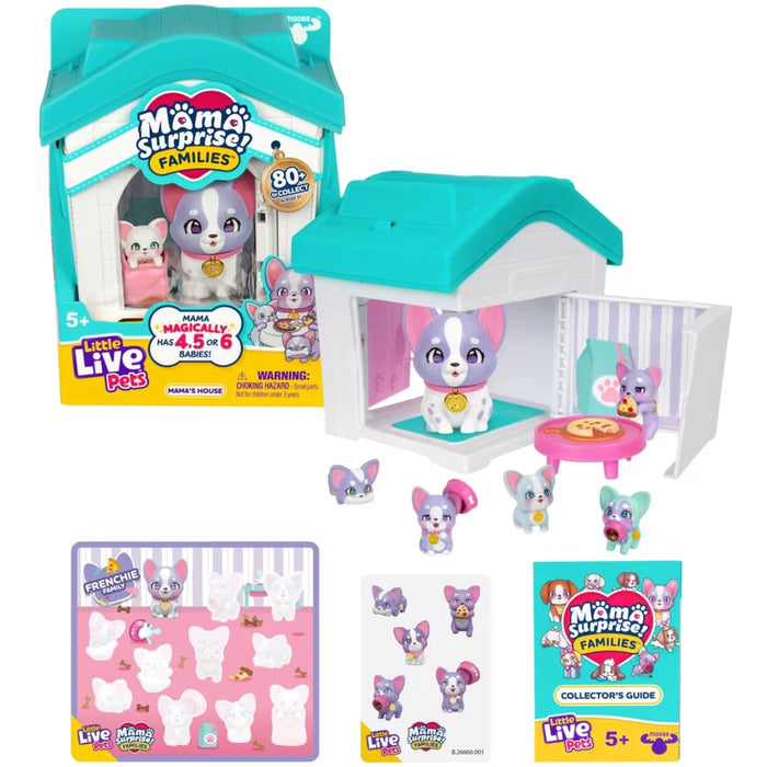 Little Live Pets Mama Suprise Mama's House koira + vauvat leikkisetti
