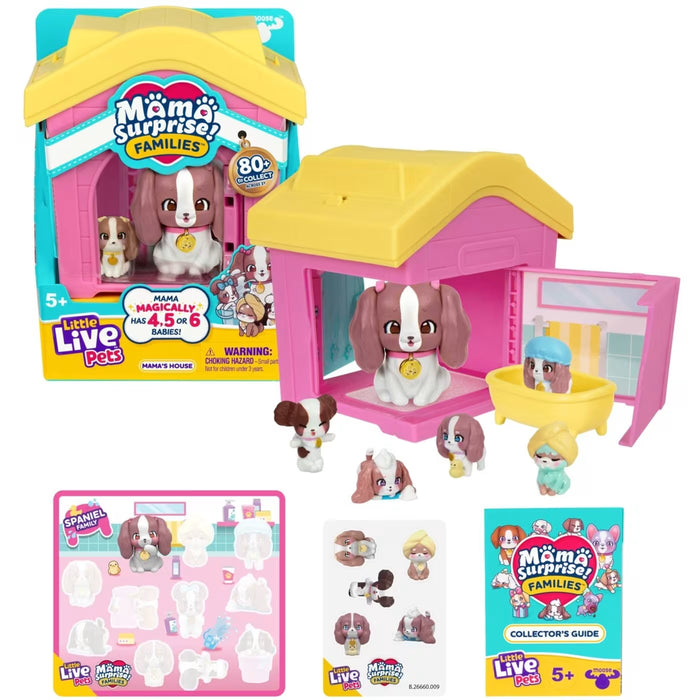 Little Live Pets Mama Suprise Mama's House koira + vauvat leikkisetti