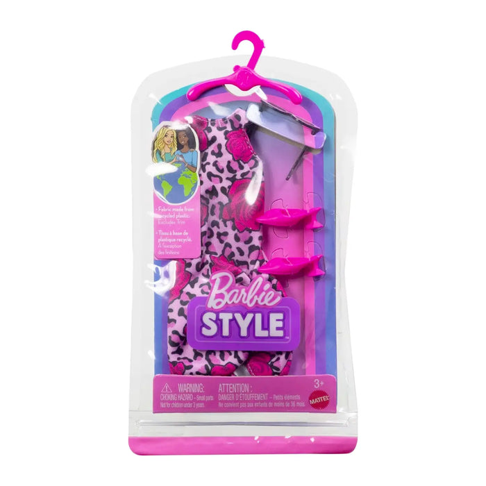Barbie Style nuken ruusu mekko ja pinkit korkokengät