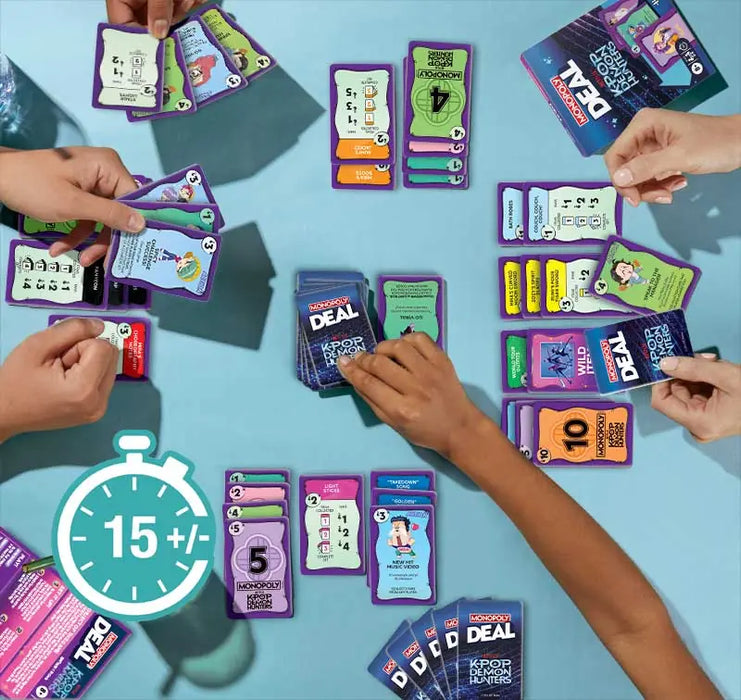 K-Pop Demon Hunters Monopoly Deal pelikortit