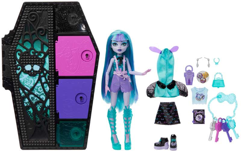 Monster High Skulltimate Secrets Twyla nukke ja vaatekaappi