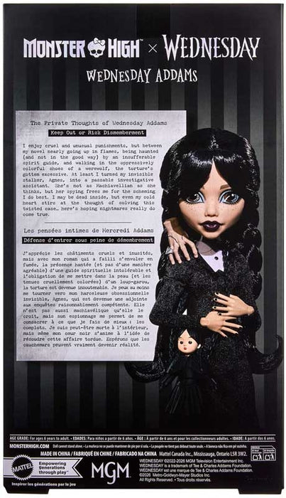 Monster High Skullector Wednesday Addams -nukke 26cm