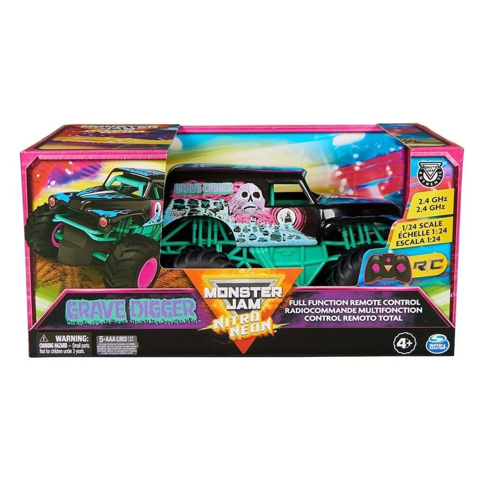 Monster Jam RC Neon Grave Digger kauko-ohjattava Auto