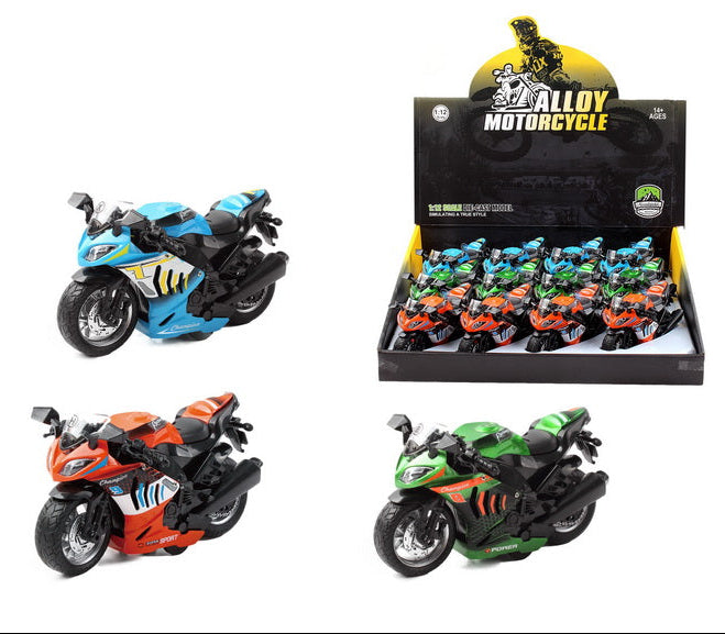 Moottoripyörä valoilla ja äänillä