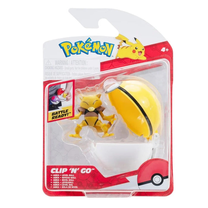 Pokemon Abra figuuri ja Clip'n' Go - poke pallo