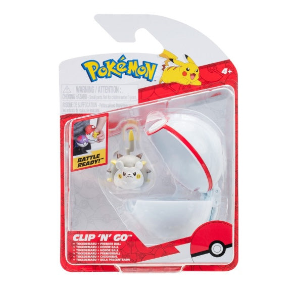 Pokemon Togedemaru figuuri ja Clip'n' Go - poke pallo