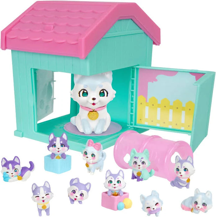Little Live Pets Mama Suprise Mama's House koira + vauvat leikkisetti
