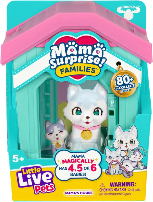 Little Live Pets Mama Suprise Mama's House koira + vauvat leikkisetti