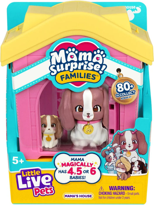 Little Live Pets Mama Suprise Mama's House koira + vauvat leikkisetti