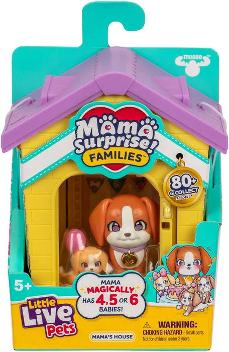Little Live Pets Mama Suprise Mama's House koira + vauvat leikkisetti