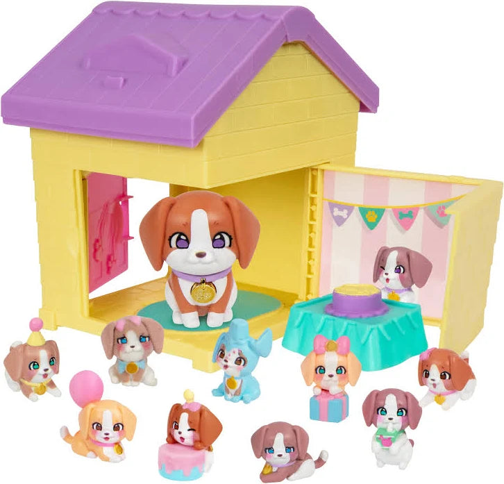 Little Live Pets Mama Suprise Mama's House koira + vauvat leikkisetti