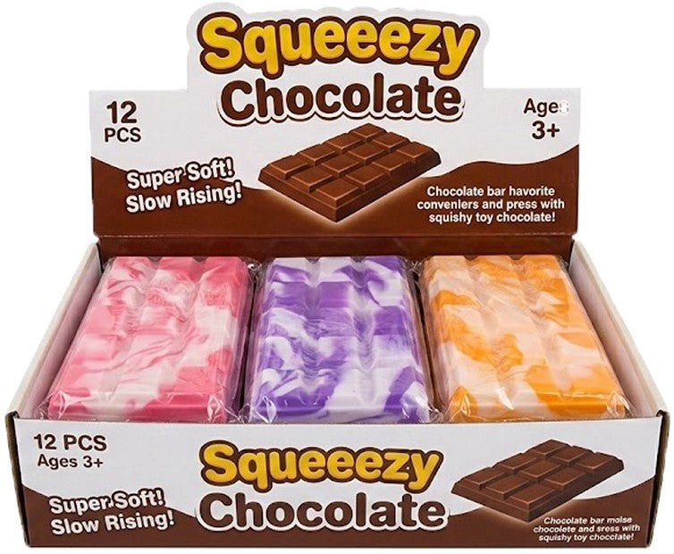 Squeezy Slow rise Suklaa levy puristeltava Stressi fidget lelu