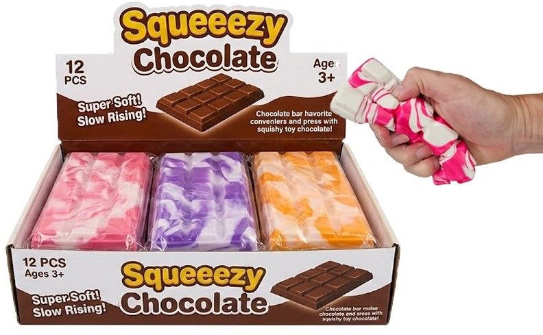 Squeezy Slow rise Suklaa levy puristeltava Stressi fidget lelu