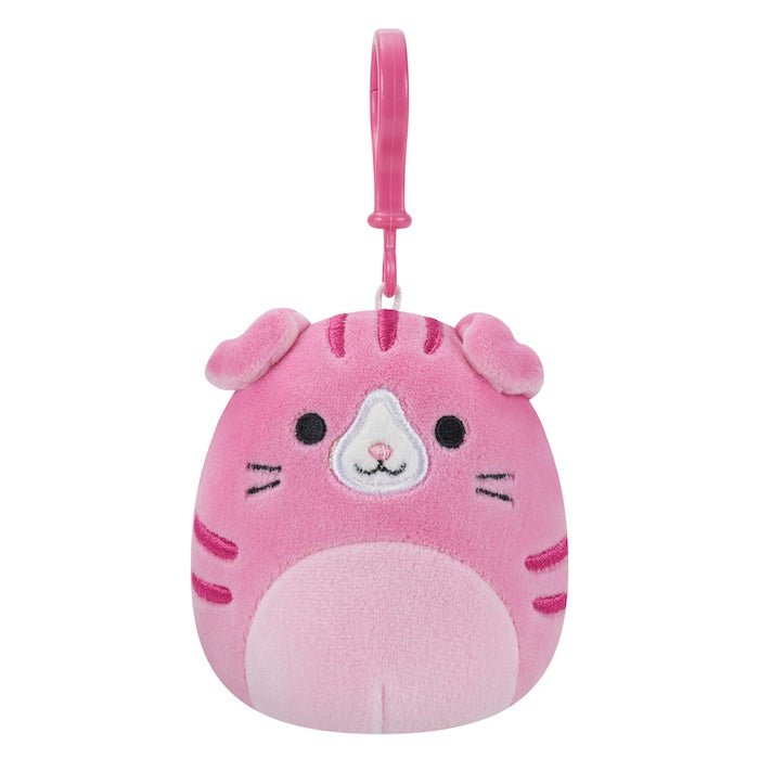 Squishmallows Geraldine Kissa Clip on maskotti - 9cm