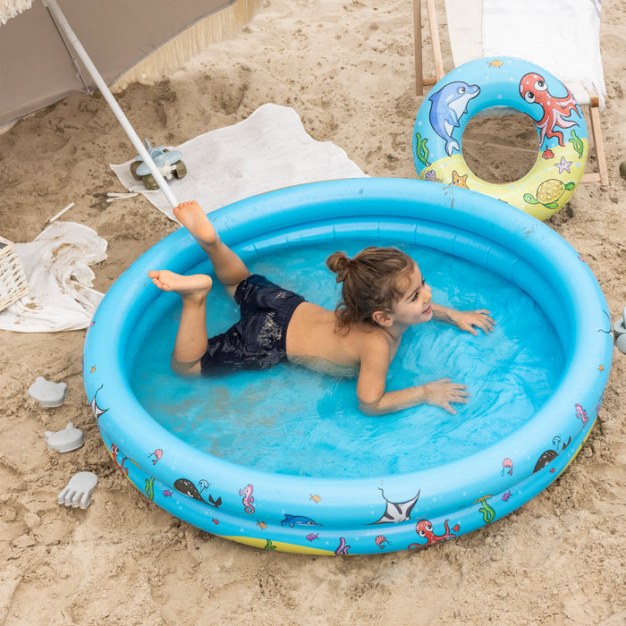 Swim Essentials puhallettava lasten uima-allas 120cm, uimarengas ja pallo