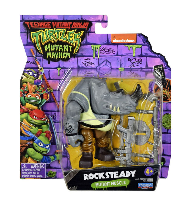 Turtles Rocksteady figuuri ja aseet