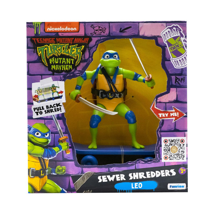 Turtles Sewer Shredders skeittaava Leonardo figuuri