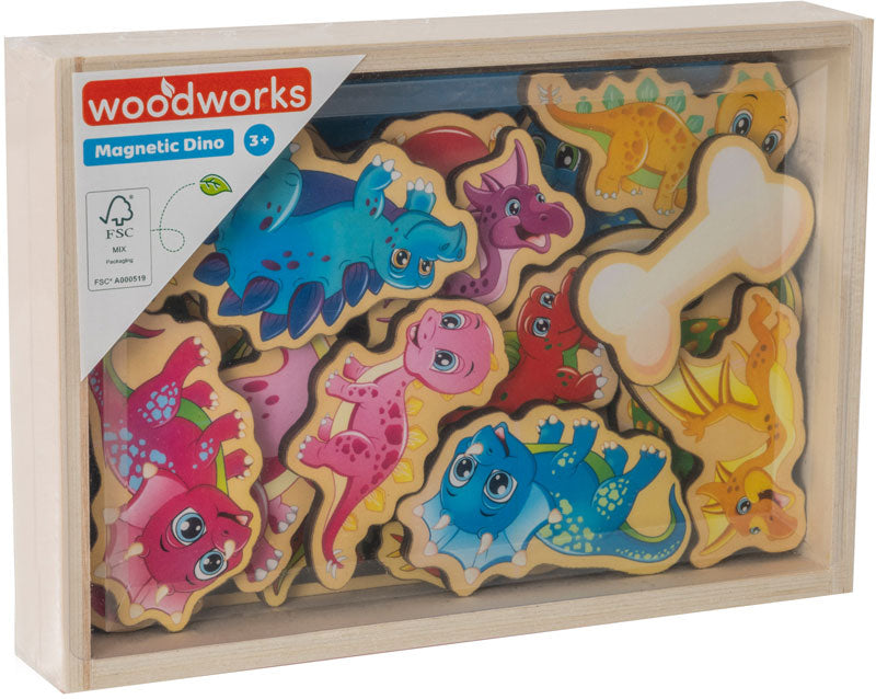 Woodworks puiset Dinosaurus magneetit