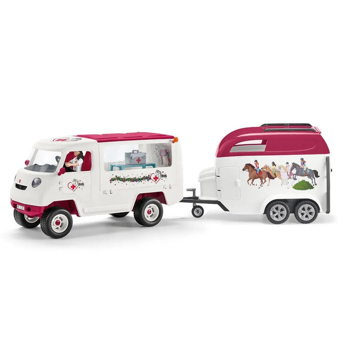 Schleich 42439 Liikkuva Eläinlääkäri ja Hannoverin varsa