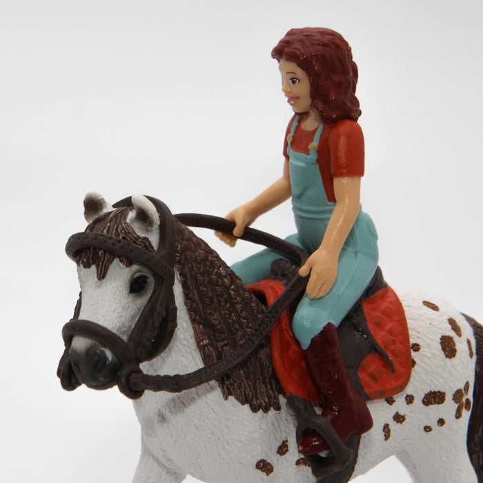 Schleich Mia, Shetlannin poni ja varusteet - Second Hand