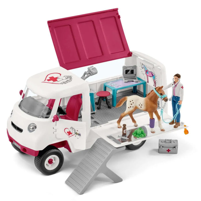 Schleich 72140 Ratsastuskilpailu ja eläinlääkärin auto