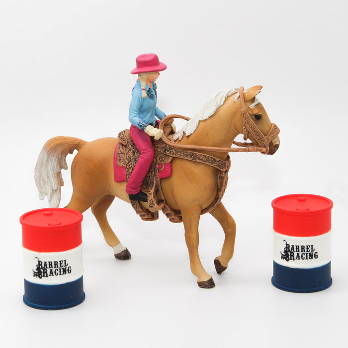 Schleich hevonen, Cowgirl ratsastaja ja varusteet 41417 - Second Hand