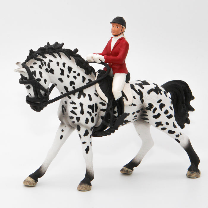 Schleich Knabstrup hevonen 13769 ja ratsastaja - Second Hand