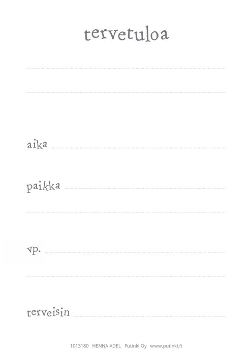 Kutsukortit juhliin - Panda 6kpl