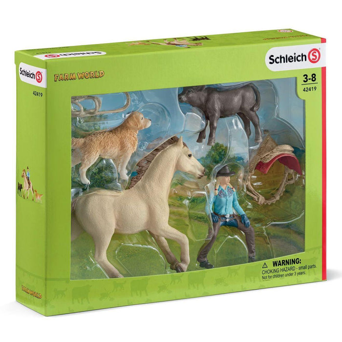 Schleich Cowgirl Lännenratsastus setti 42419 - Elli Madelli