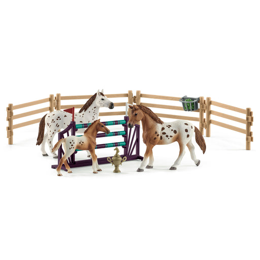 Schleich Kilpaharjoitus ja Appaloosa hevoset 42433 - Elli Madelli