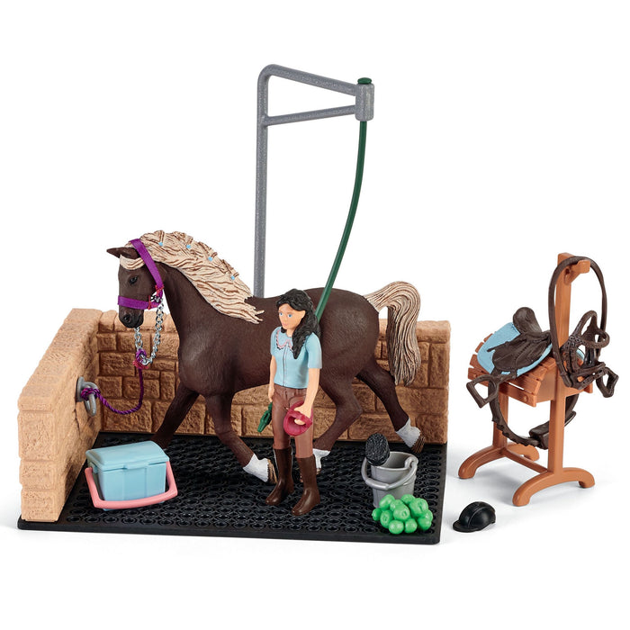 Schleich 42438 Pesupaikka Emily ja Luna hevonen