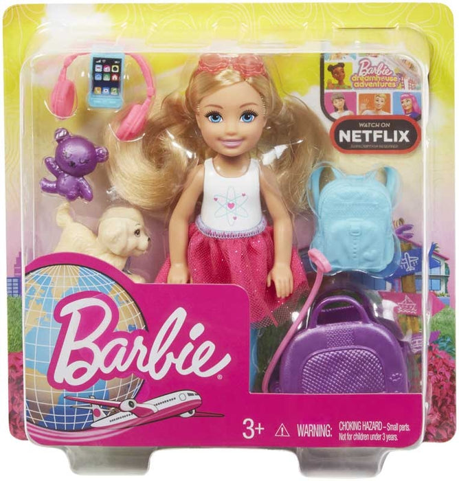 Barbie nukke Chelsea ja lomailutarvikkeet