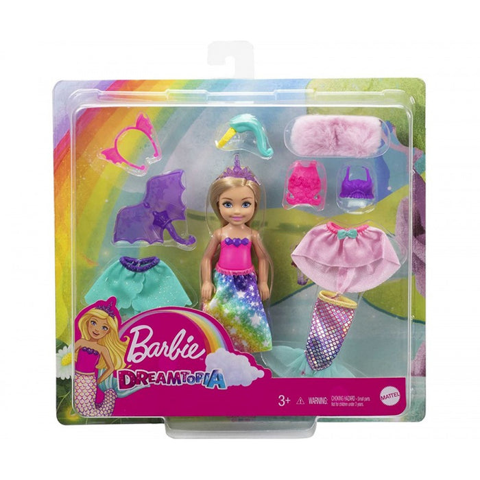 Barbie Dreamtopia Chelsea nukke ja pukuleikki