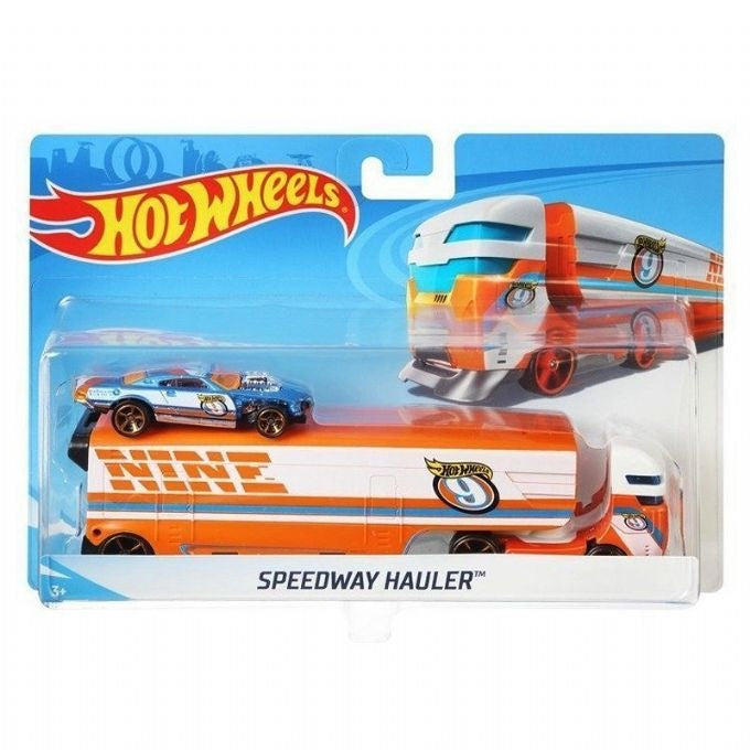 Hot Wheels Speedway Hauler kuorma-auto ja kilpa-auto