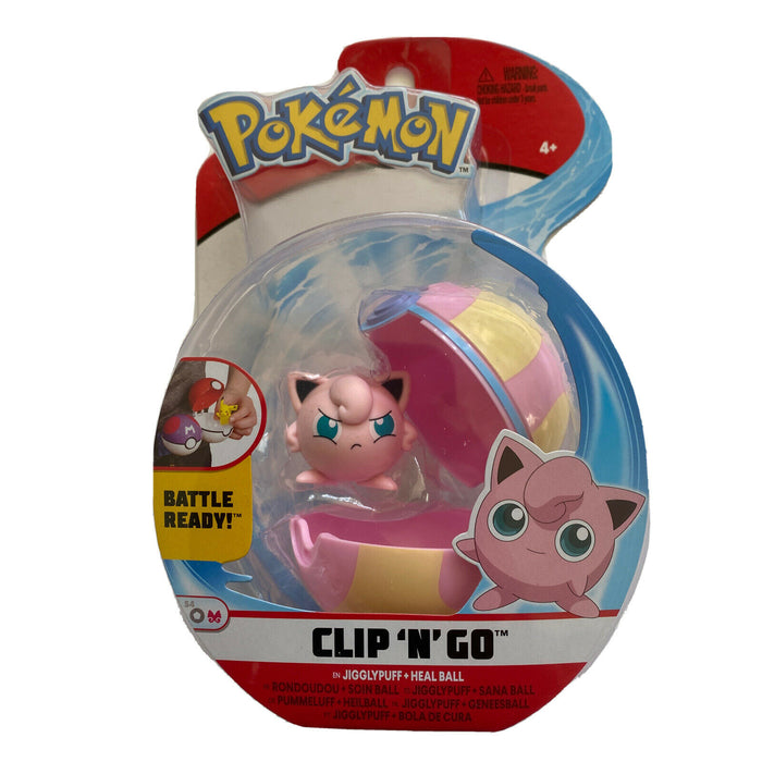 Pokemon Jigglypuff figuuri ja Clip'n' Go - heal pallo